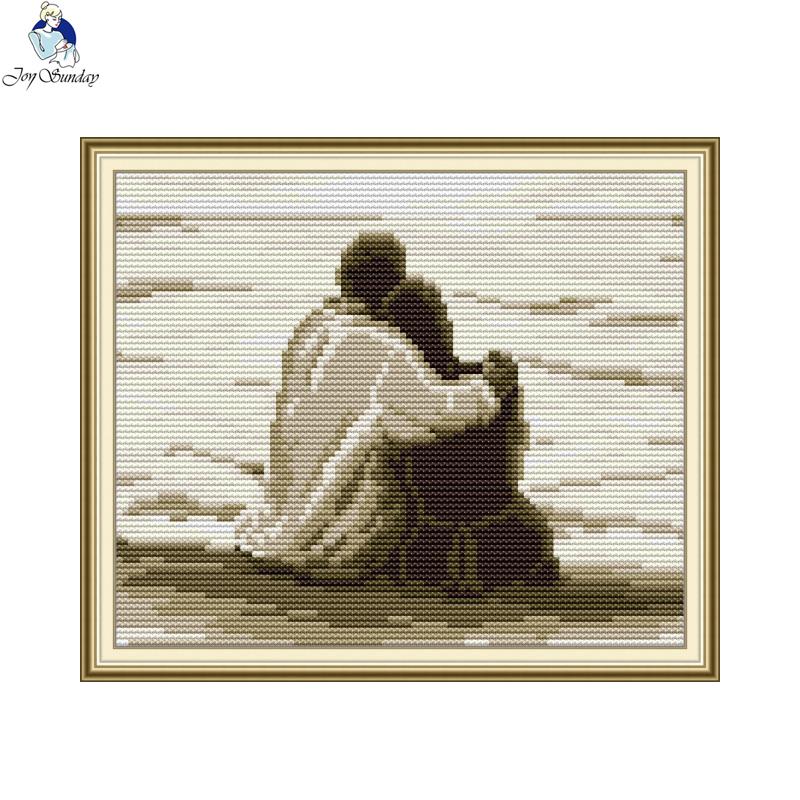Home Textiles Discount - Seaside couple counted and stamped cross