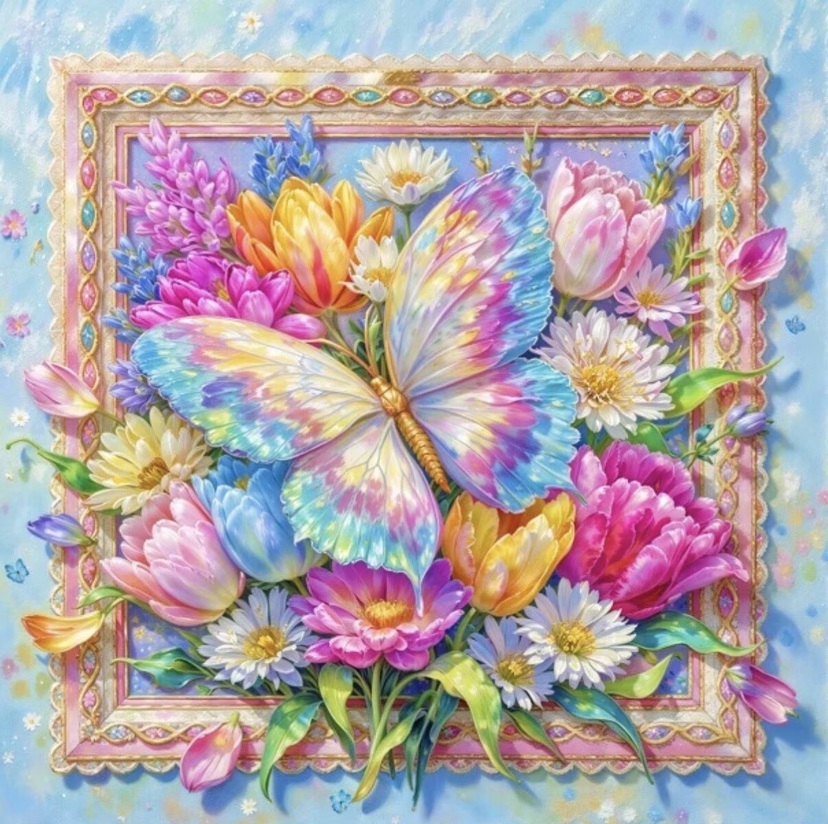 Home Textiles Discount - 9CT 14ct Butterfly Printed Kit Cross