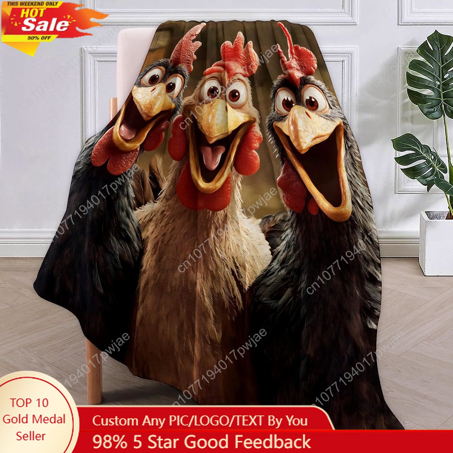 Chickens Blanket Gifts for Wom - Home Textiles Throw recensie en prijs