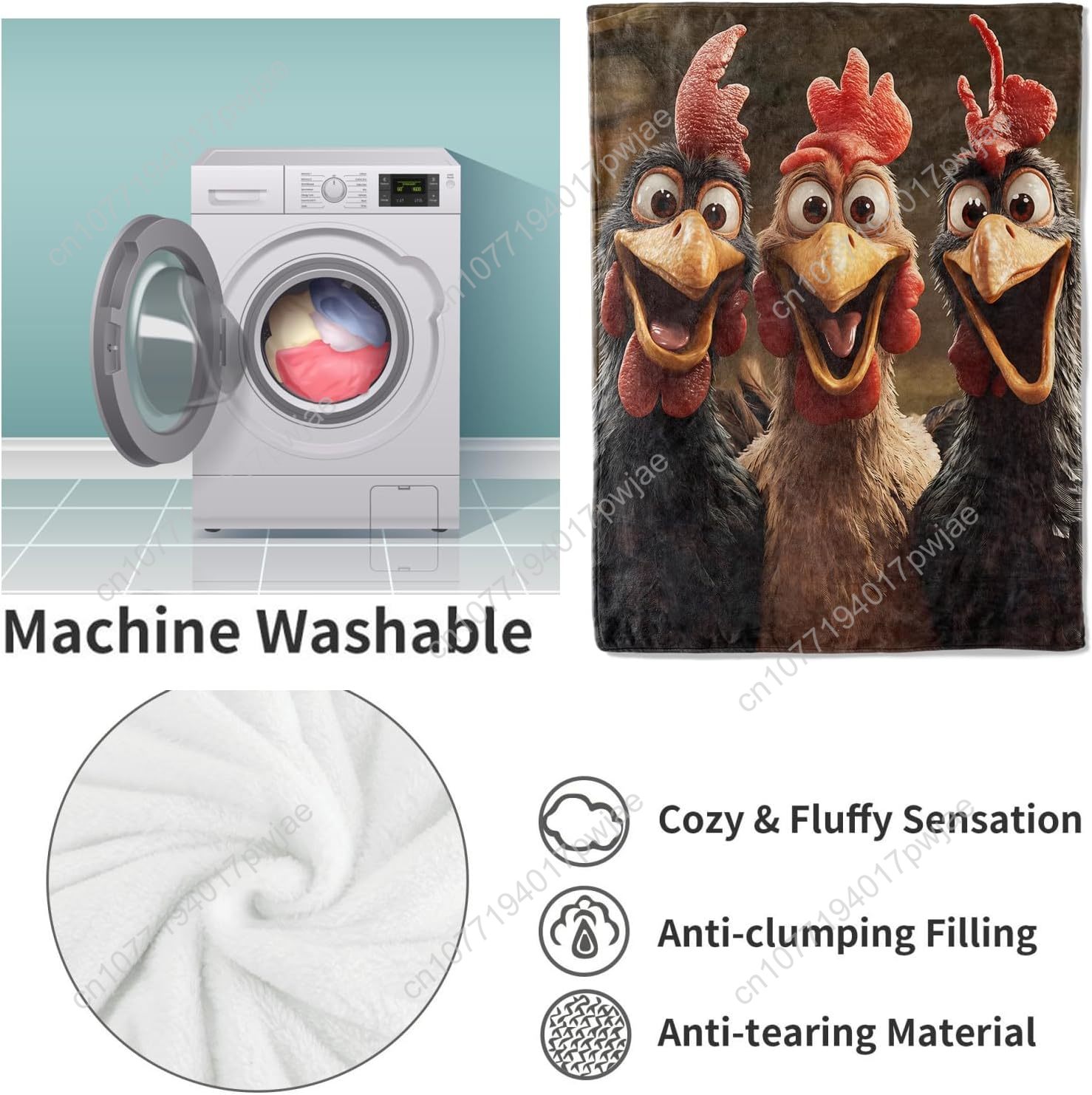 Chickens Blanket Gifts for Wom - Home Textiles Throw recensie en prijs