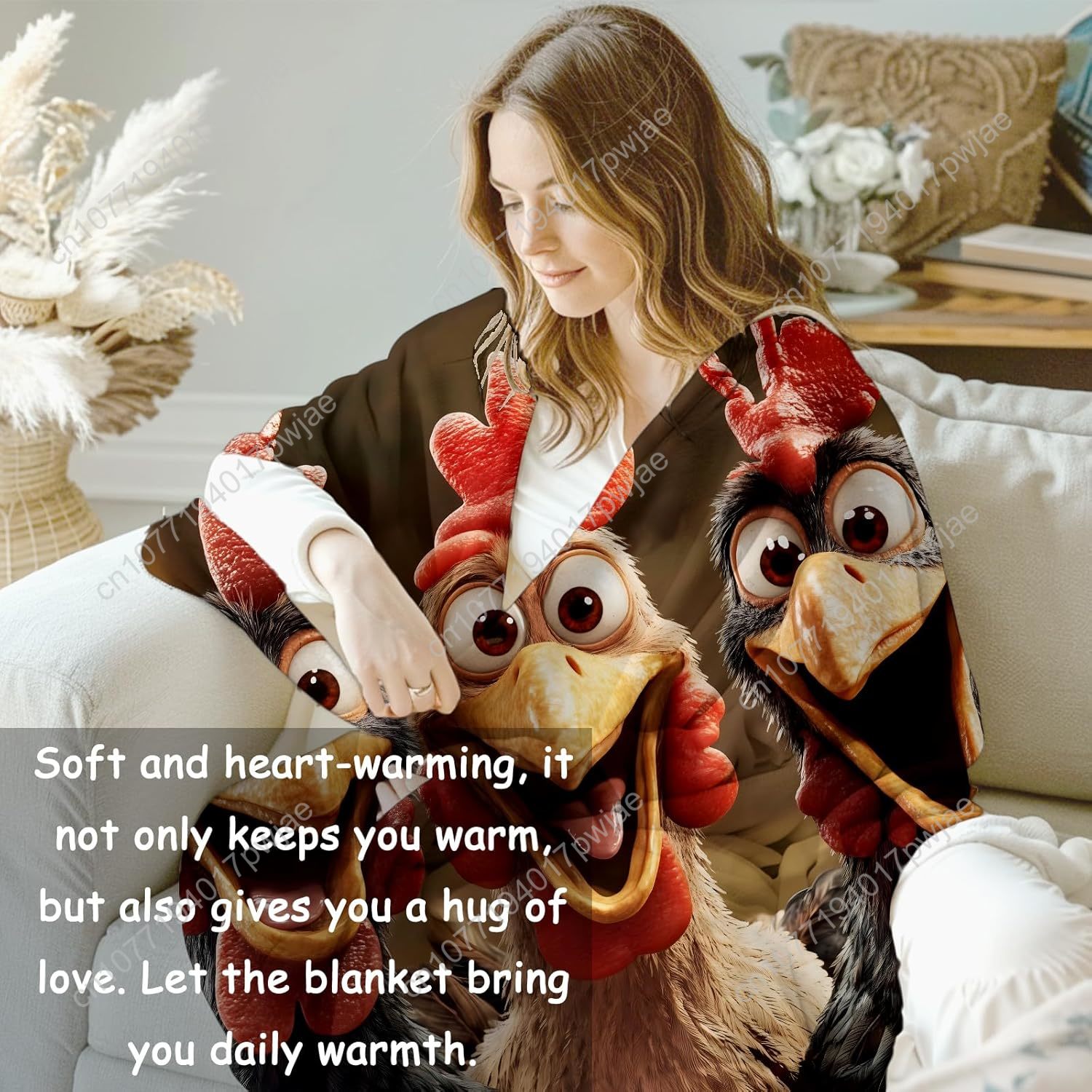 Chickens Blanket Gifts for Wom - Home Textiles Throw recensie en prijs