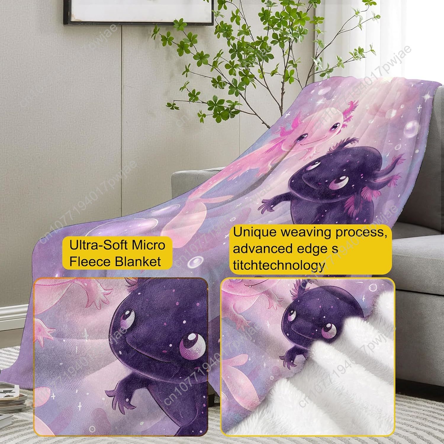 Axolotl Blanket Cute Axolotls  - Home Textiles Throw recensie en prijs