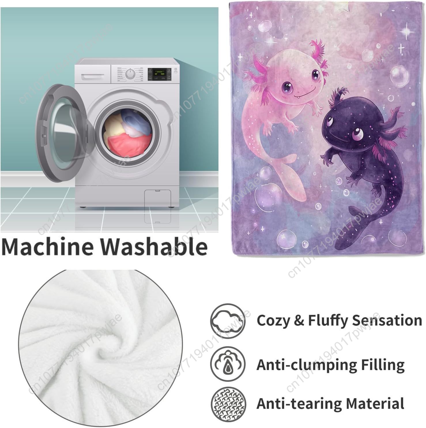 Axolotl Blanket Cute Axolotls  - Home Textiles Throw recensie en prijs