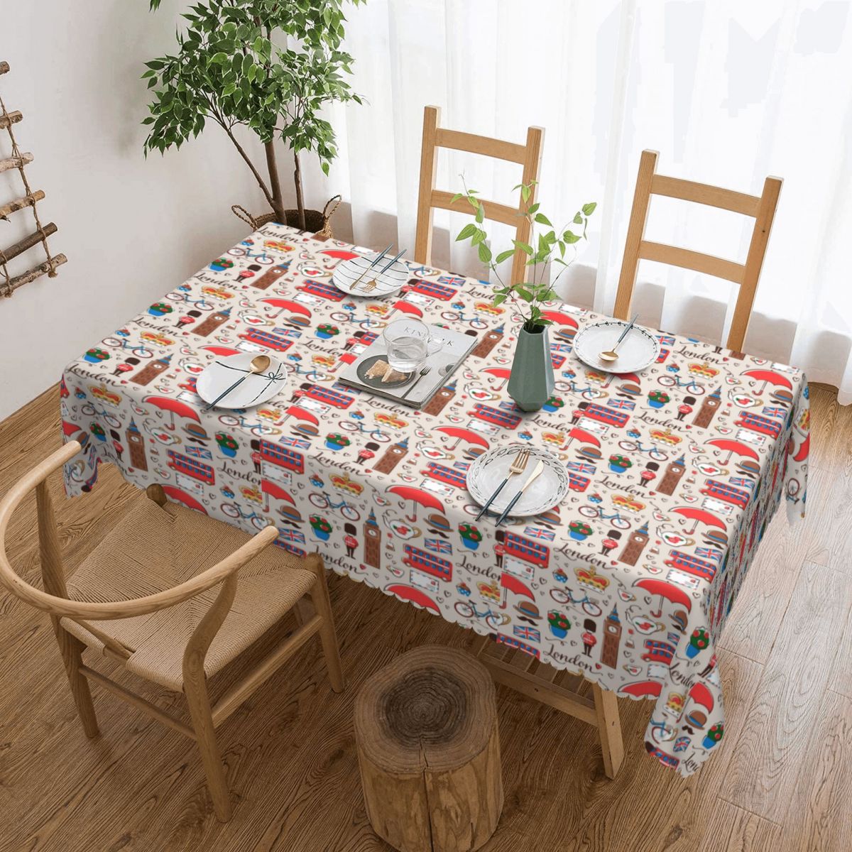 London Pattern Rectangular Tab - Home Textiles Uk recensie en prijs