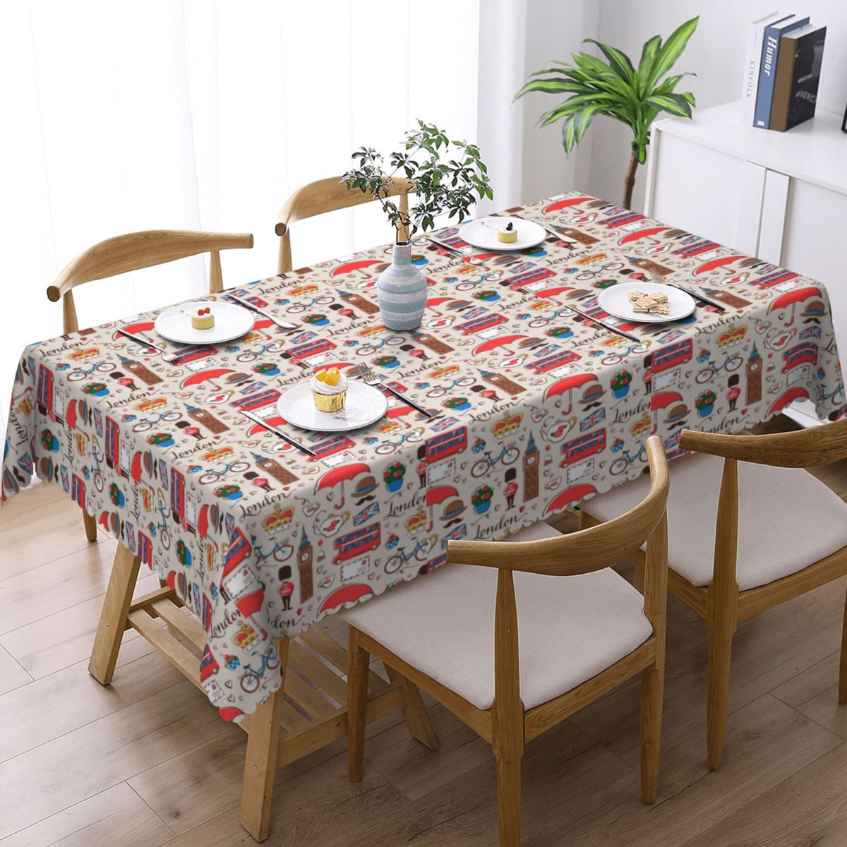 London Pattern Rectangular Tab - Home Textiles Uk recensie en prijs