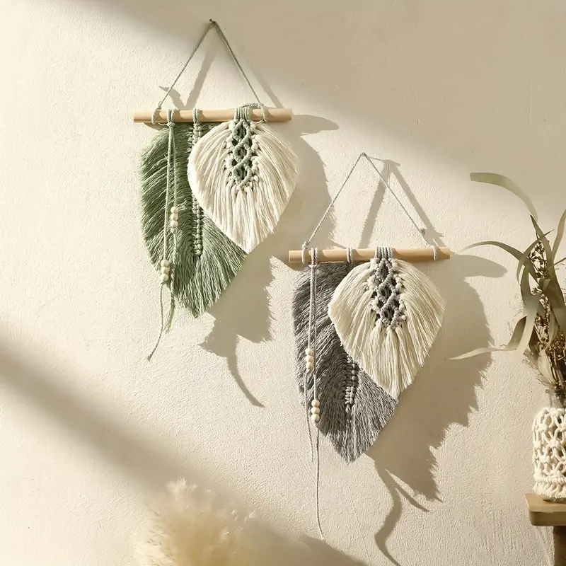 Handmade Macrame Leaf Wall Han - Home Textiles Discount recensie en prijs