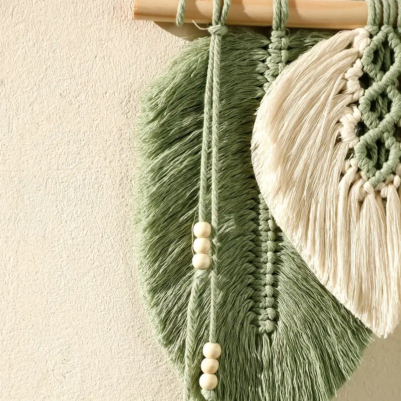 Handmade Macrame Leaf Wall Han - Home Textiles Discount recensie en prijs