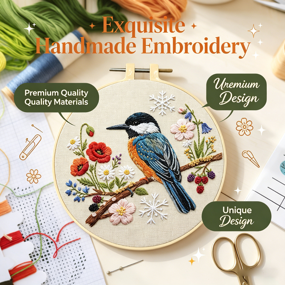 30x30cm Bird Flower Embroidery - Home Textiles Discount recensie en prijs