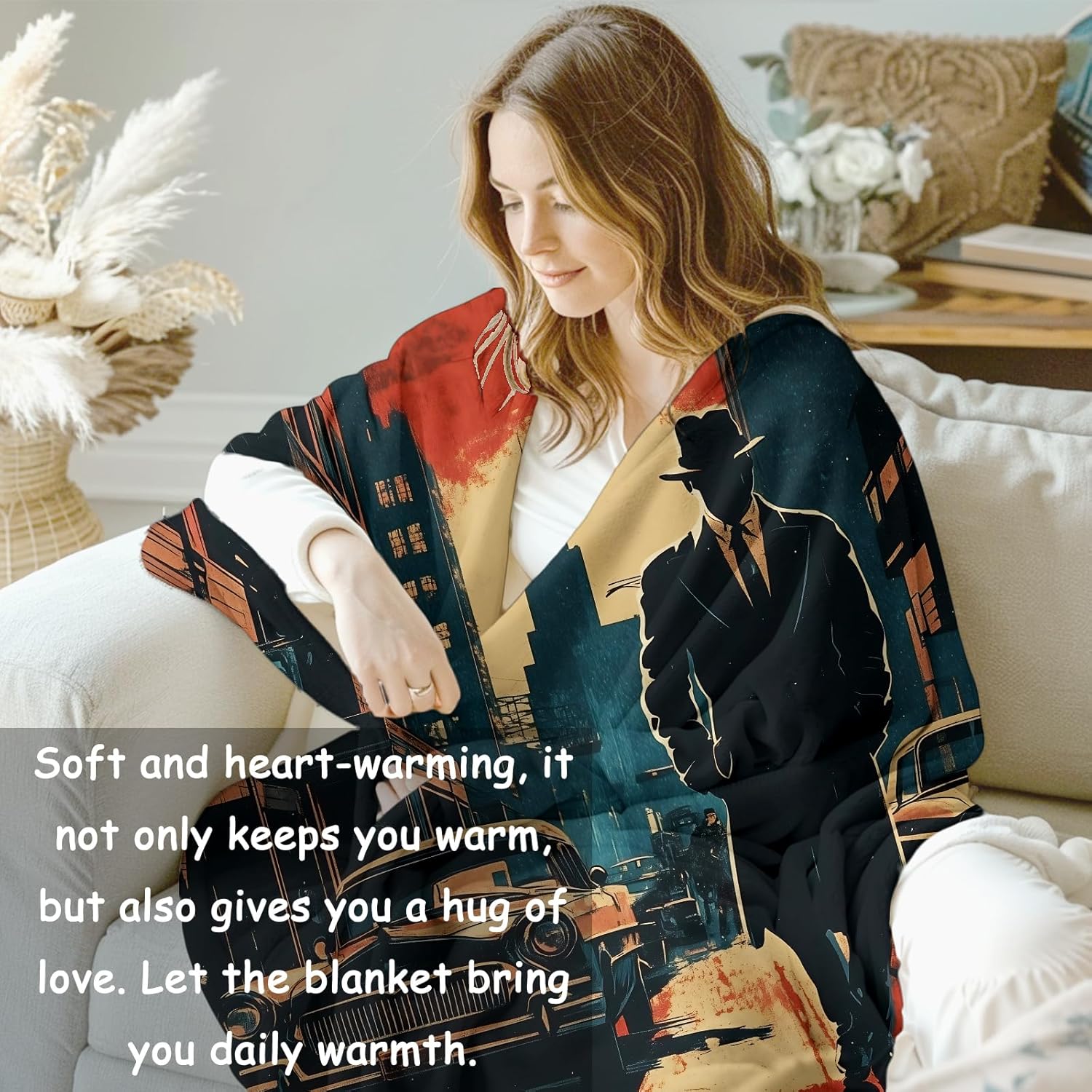 Noir Detective Blanket Gifts f - Home Textiles Throw recensie en prijs