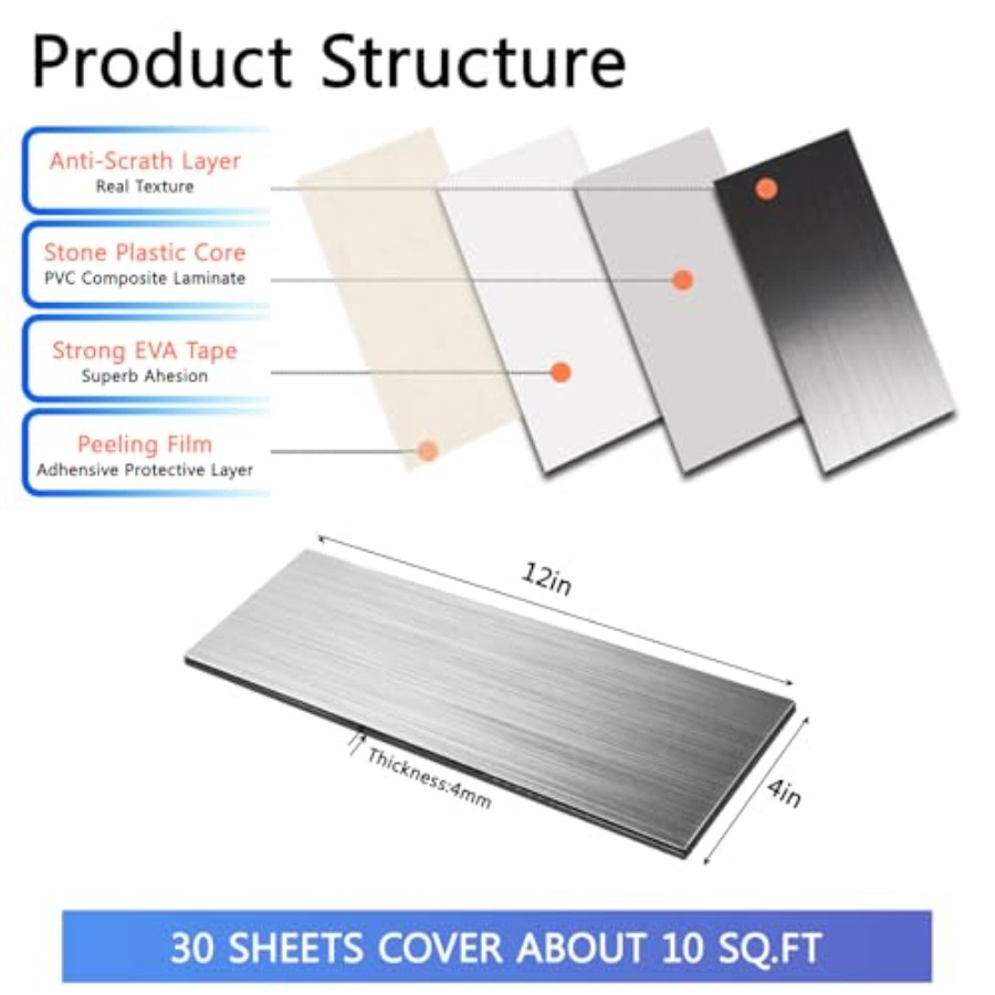 30-Piece Peel and Stick Metal  - P & C Home Textiles Usa recensie en prijs