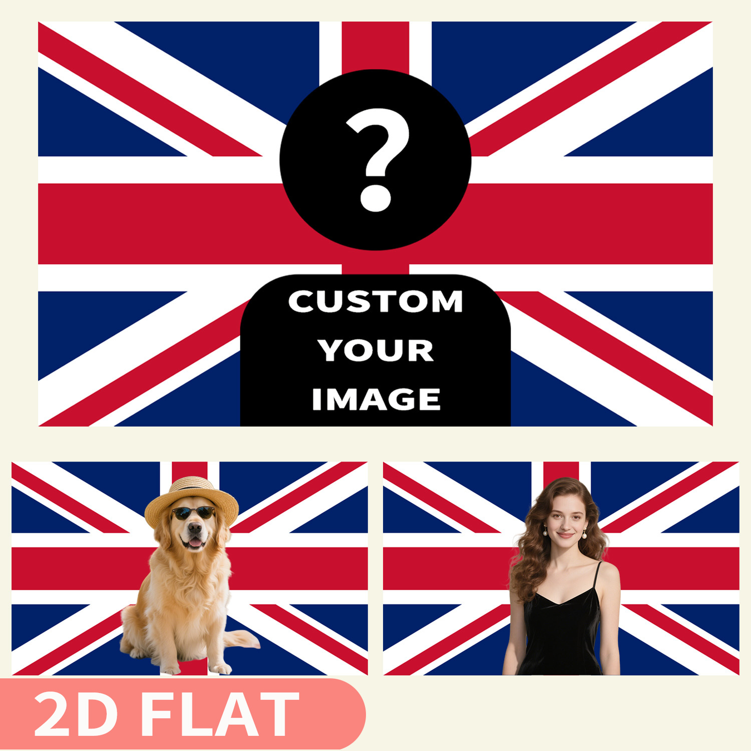 1pc 2D FLAT Personalize UK Bri - Home Textiles Uk recensie en prijs
