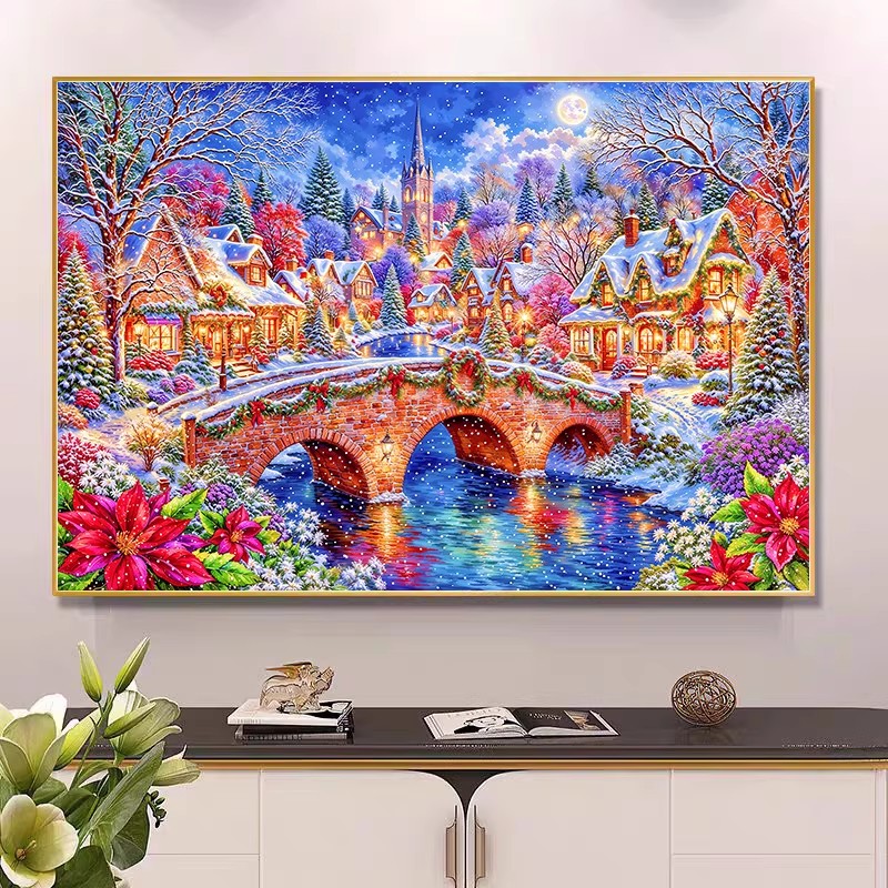 9ct 100x75cm Winter Church Emb - Home Textiles Discount recensie en prijs